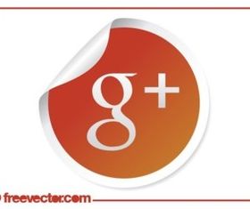 Google Plus Icon set vector
