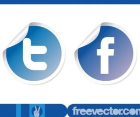 Social Stickers set vector