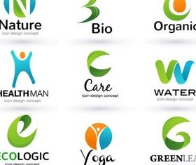 Creative Natural Logo set vector