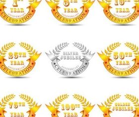 Jubilee Labels vector graphic