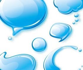 Shiny Water Elements design vectors