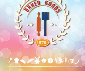 Baked menu background 4 vectors graphics