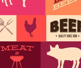 Food elements background 1 vectors material