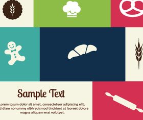 Food elements background 2 vectors material