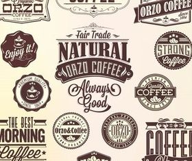 Coffee Labels vector graphics
