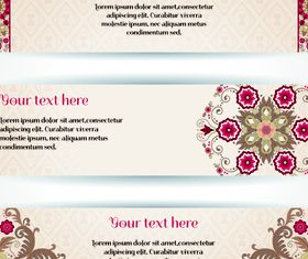 Floral banner 1 vector