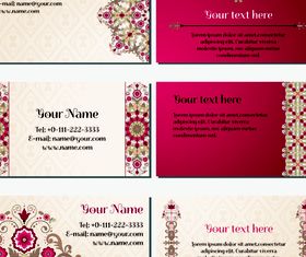 Floral business card 2 vectors