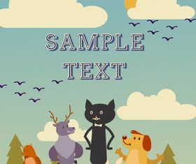 Black cat backgrounds 5 vector