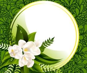 Bright flower decorative frame vector