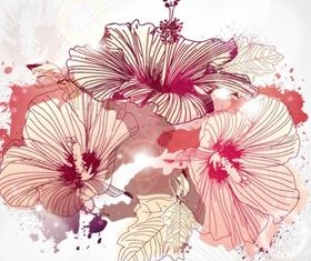 delicate flower illustration vector