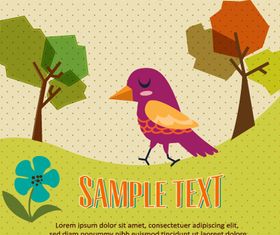 Bird background 1 design vector