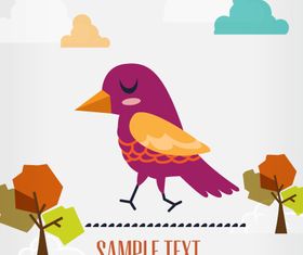Bird background 2 design vector