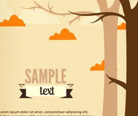 Tree background vectors graphic