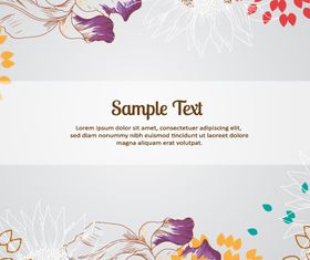 Draw flower background vector graphics