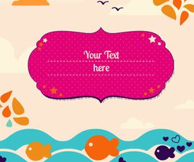 Cartoon Fish background 1 vector