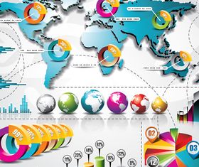 Infographics background 42 vector