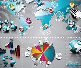 Infographics background 43 vector