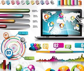 Infographics background 44 vector