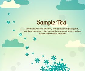 Cartoon nature background 1 vectors