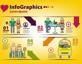 Infographics background 6 vector material