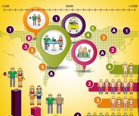 Infographics background 7 vector material