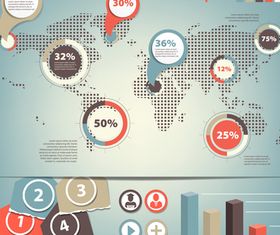 Infographics background 13 vector material