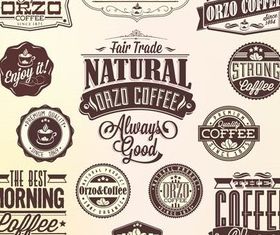 Coffee Labels set vector