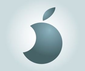 Circle Apple Logo creative vector