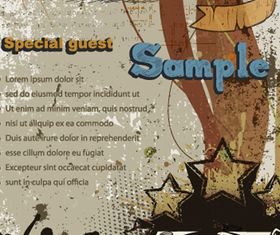 Retro style music background 3 vector