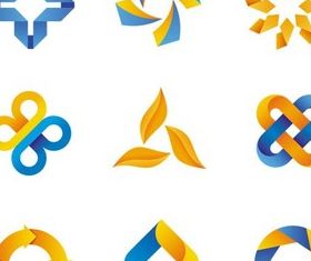 Shiny Creative Logotypes vector set