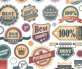 Retro Style Labels vector