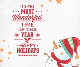 Cute snowman backgrounds 1 set vector