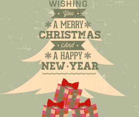 Christmas tree background 3 vector material