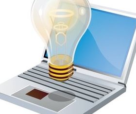 Notebook computer design vectors