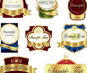Gold Labels vector