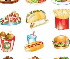 Tasty Fast Food vector