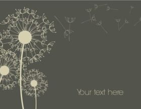 Simple dandelion set vectors material