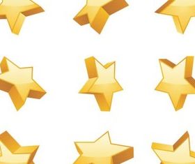 3D Stars set vector