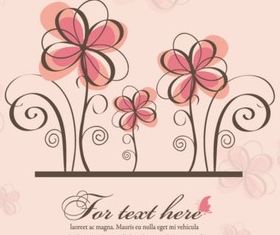Fresh flower set design vector