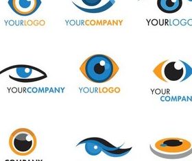 Stylish Eyes Logotypes set vector