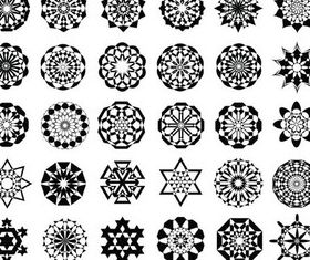 Round Ornaments free creative vector