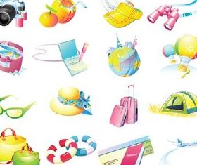 Travel Objects free set vector