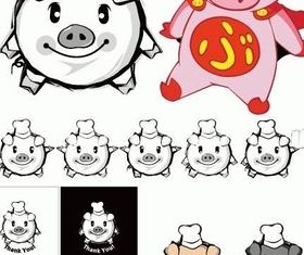 Cartoon pig vector