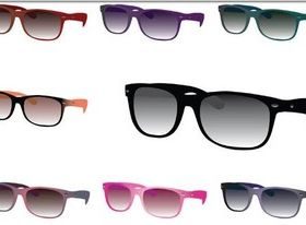 Colorul Stylish Sunglasses creative vector