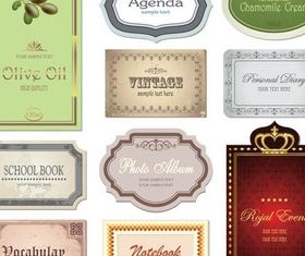 Color Vintage Style Labels vector graphics