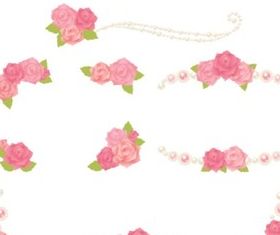 Pink flower decoration vector