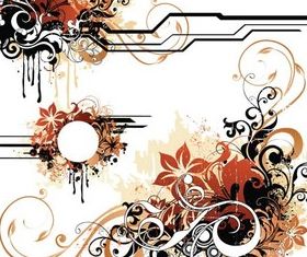 Flowers Design Elements vector graphic