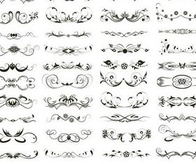 Floral Style Elements vectors graphic