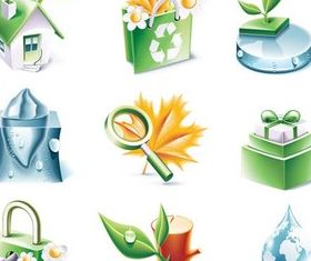 Eco Icons vectors graphic