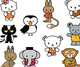 Cute Cartoon Animals vector